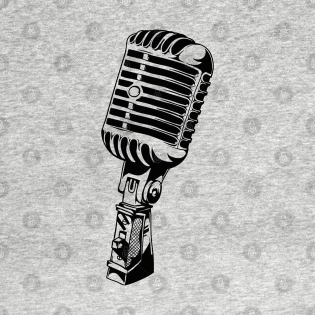 Microphone Mic Gift Retro studio Music Gift Rap by MrTeee